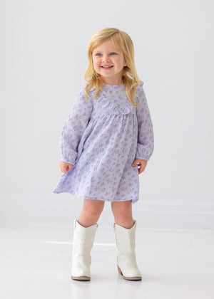 Lana Dress - Purple Flowers