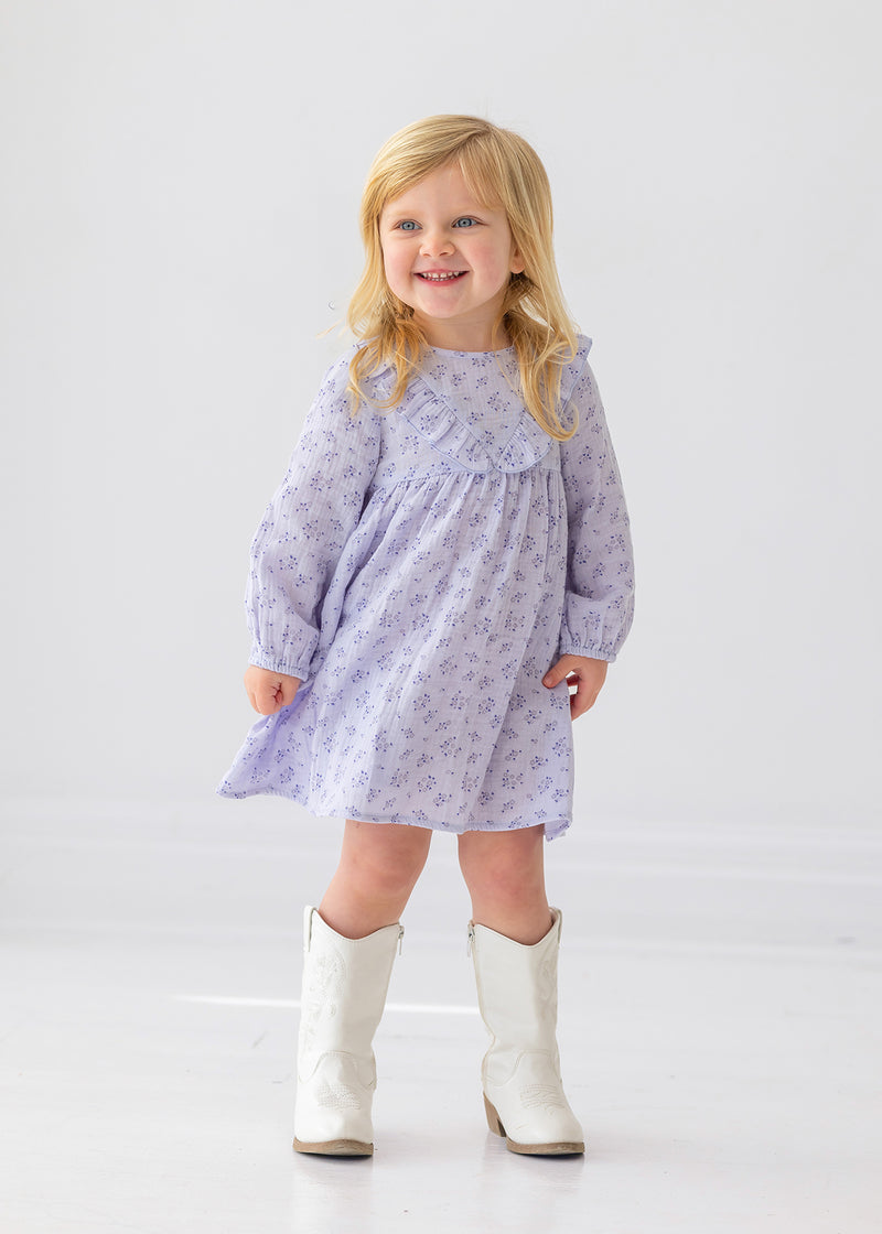 Lana Dress - Purple Flowers
