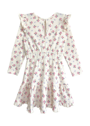Mia Dress - Purple Bows & Pink Roses