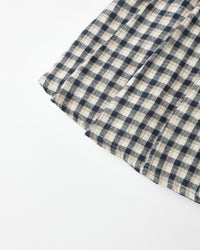 Pleated Mini Skirt - Navy Check