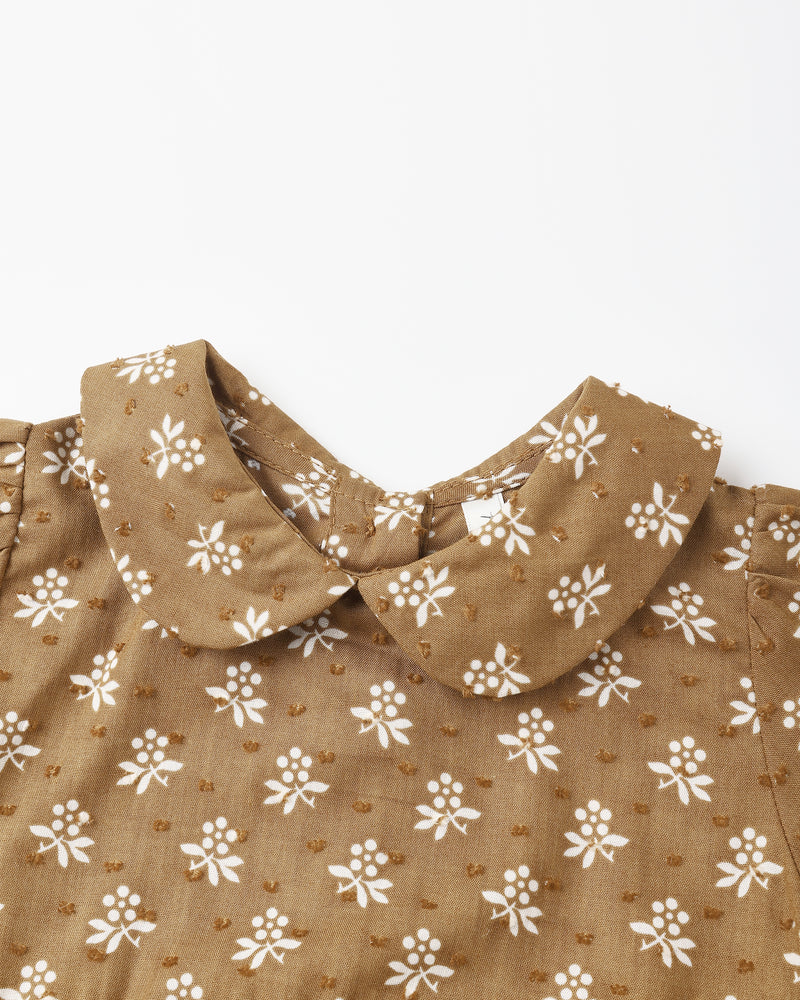 Cora LS Bubble Romper - Golden Fleur