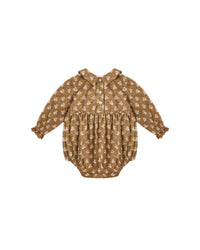 Cora LS Bubble Romper - Golden Fleur