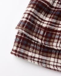 Tiered Mini Skirt - Burgundy Plaid