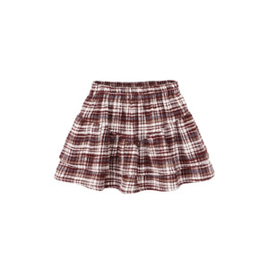 Plaid skirt on a white background
