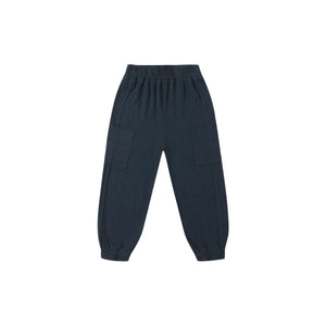 Dark blue pants on a white background