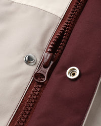 Raincoat - Color Block - Burgundy