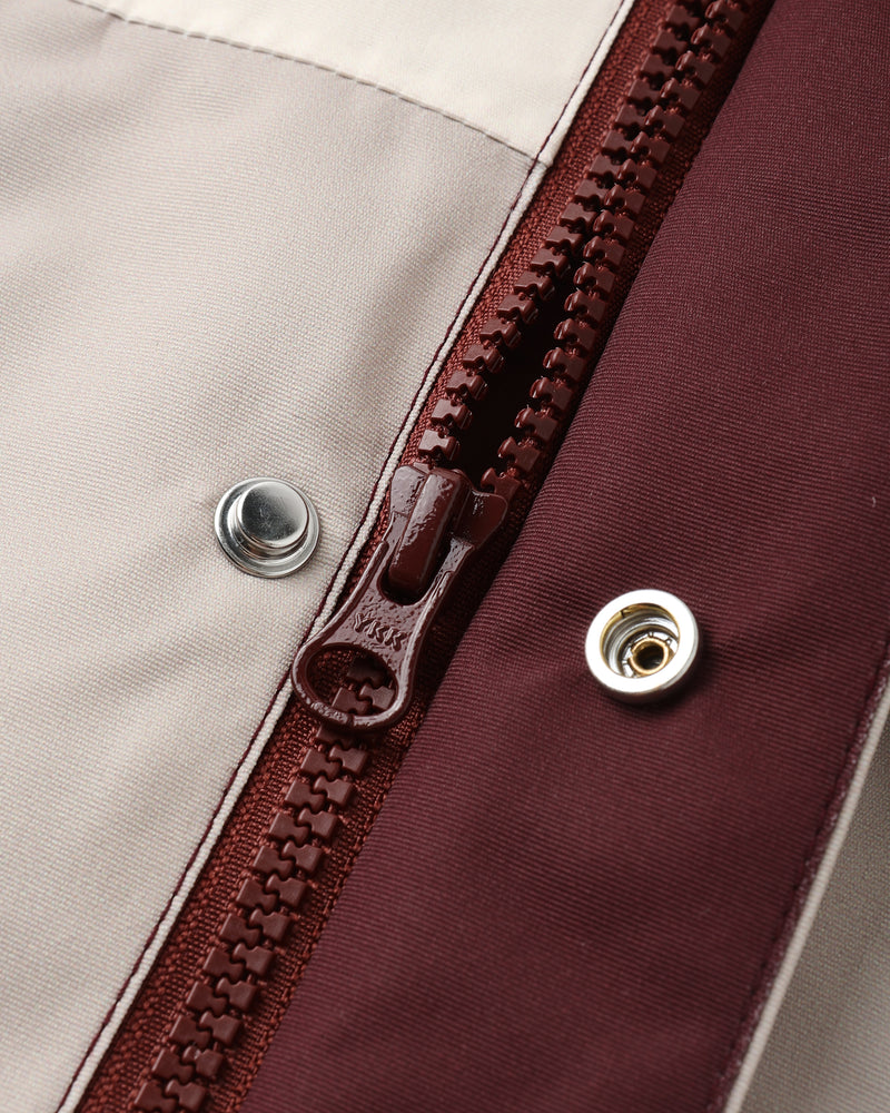 Raincoat - Color Block - Burgundy