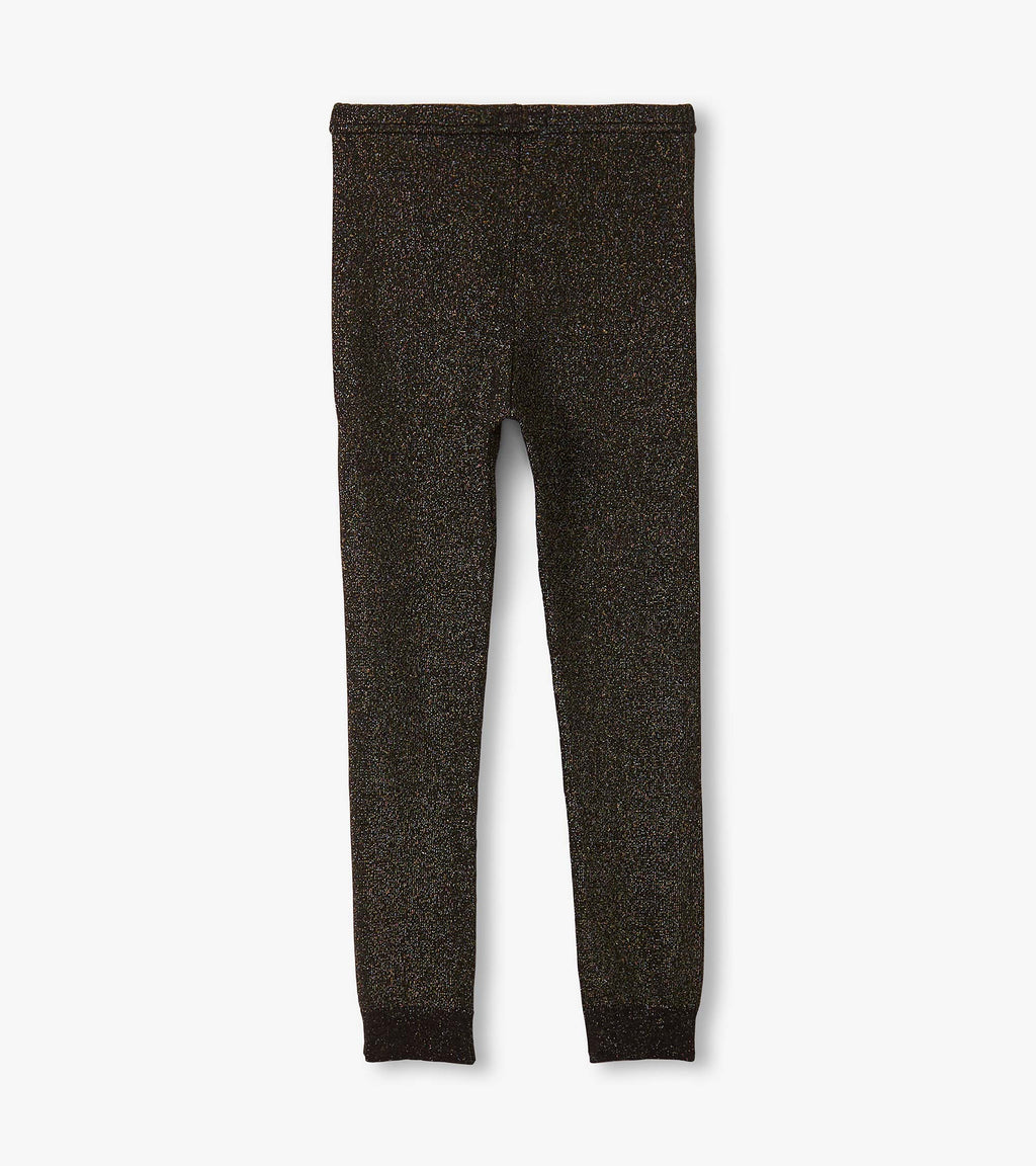 Black Glitter Footless Tights