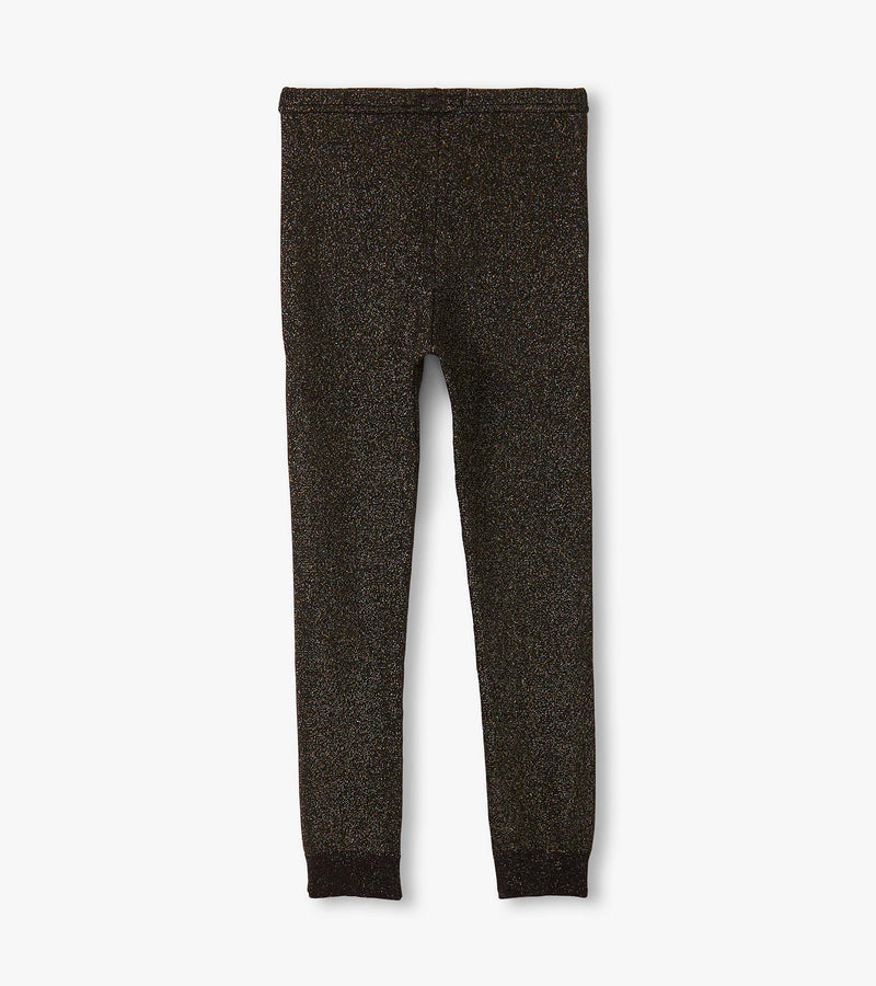 Black Glitter Footless Tights