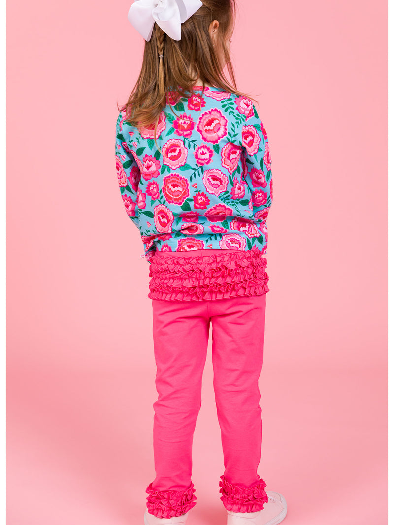 Hot Pink - Ruffle Leggings