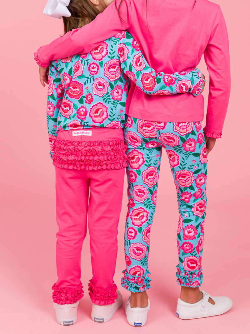 Hot Pink - Ruffle Leggings