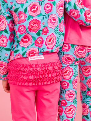 Hot Pink - Ruffle Leggings