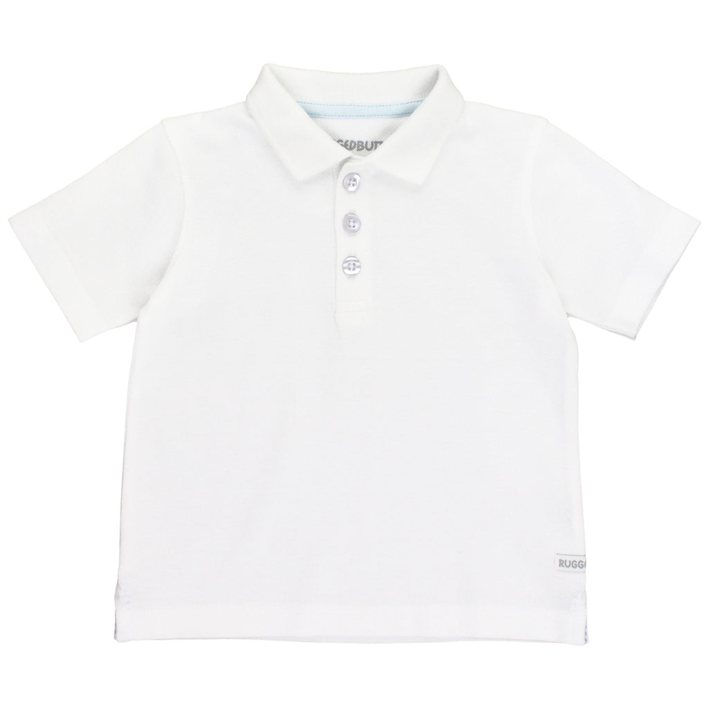White polo shirt on a white background