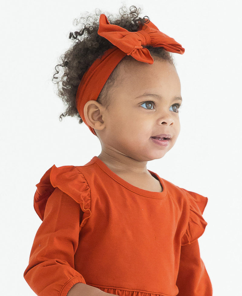 Big Bow Headband - Rust