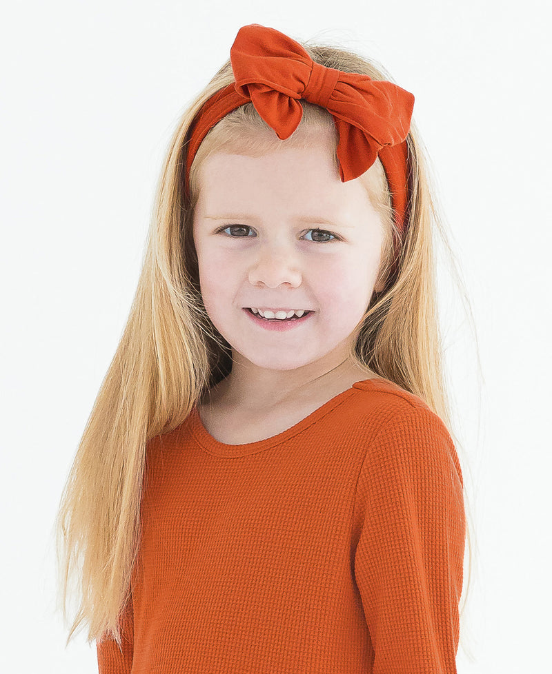 Big Bow Headband - Rust