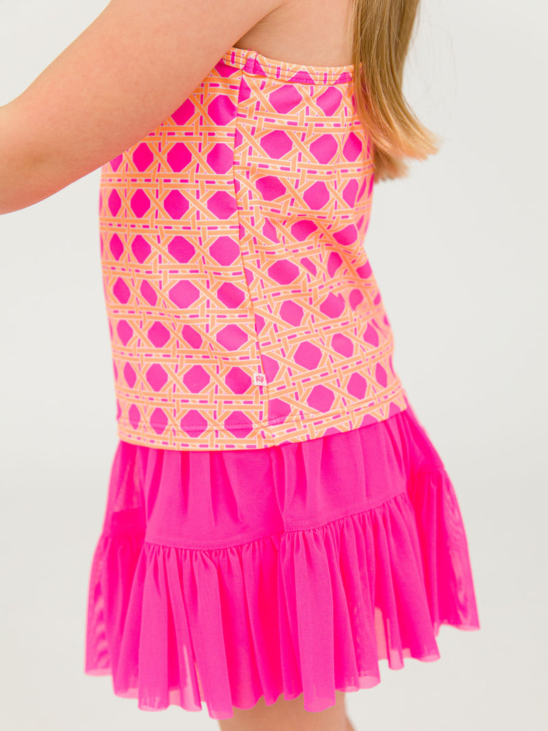 Active Tank Top - Neon Sherbet Cane