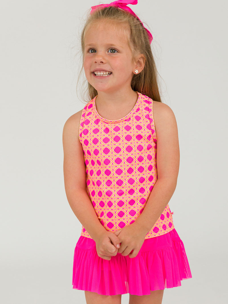 Active Tank Top - Neon Sherbet Cane