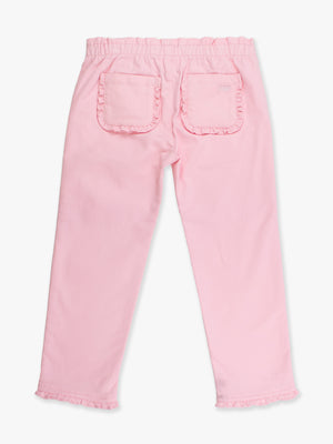 Ruffle Straight Jeans