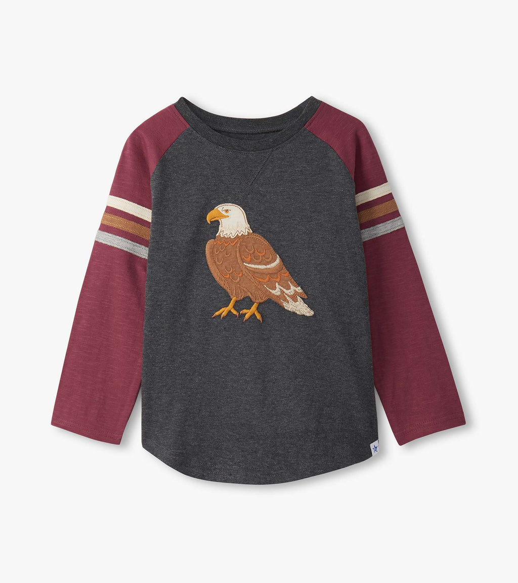 Eagle Raglan Sleeve Tee - Charcoal Melange