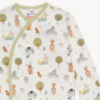 Funny Farm Cotton Magnetic Gown & Hat Set