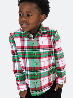 Dashing Dreams Plaid - Long Sleeve Button Down Shirt