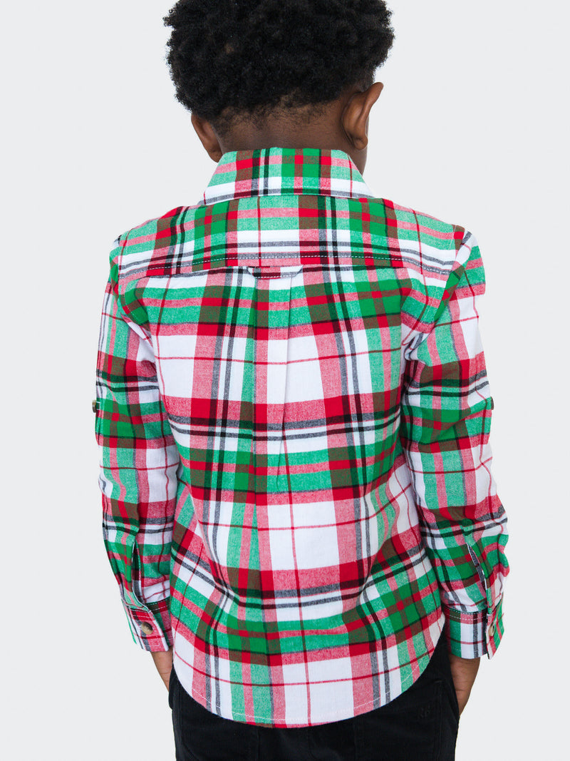 Dashing Dreams Plaid - Long Sleeve Button Down Shirt