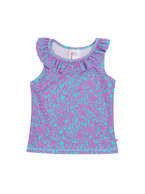 Neon Glow - Active Ruffle Tank Top