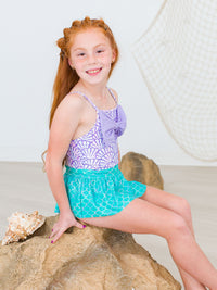 Magical Mermaid - Big Bow Skirted One Piece