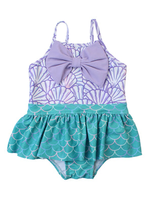 Magical Mermaid - Big Bow Skirted One Piece