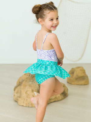 Magical Mermaid - Big Bow Skirted One Piece