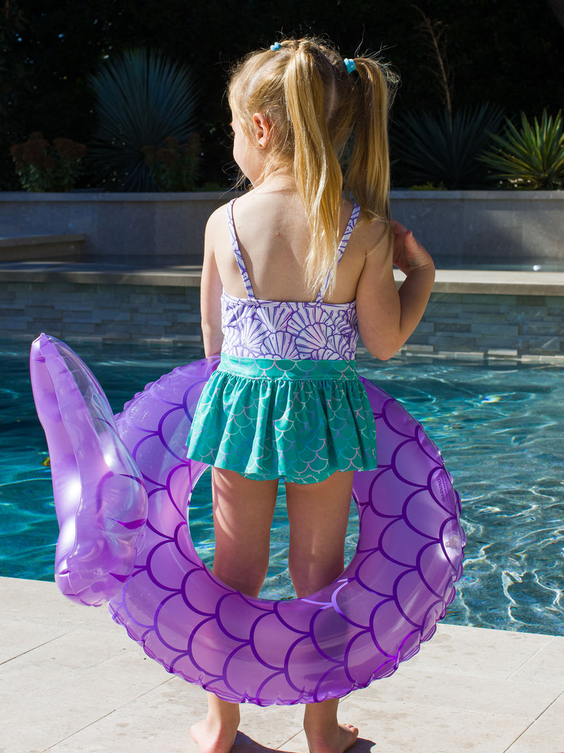 Magical Mermaid - Big Bow Skirted One Piece