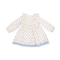 Western Sunflower - Dress with Eyelet Trim & Ribbed Legging