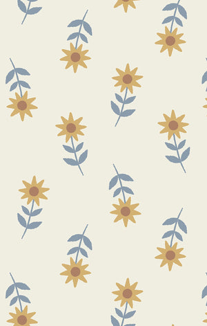 Western Sunflower - Dress with Eyelet Trim & Ribbed Legging