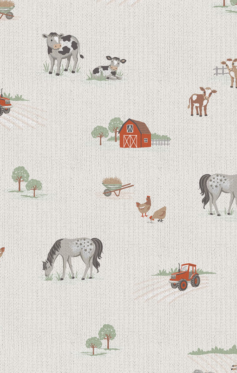 Little Farm - 2 Way Zipper Footie