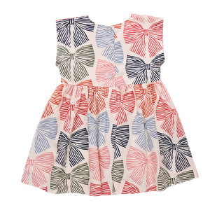 Adaline Dress - Multi Striped Bows
