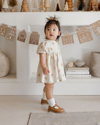 Waffle Babydoll Dress - Gingerbread