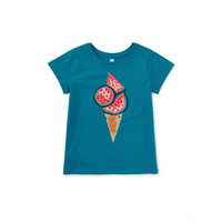 Watermelon Cone Graphic Tee - Bondi Blue