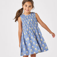 Girls Waverly Dress - Periwinkle Bud