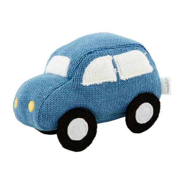 Car Transportation Knit Rattle