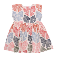 Adaline Dress - Multi Striped Bows