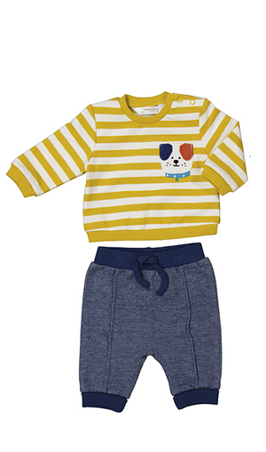 Yellow Stripe Pup 2 Piece Set