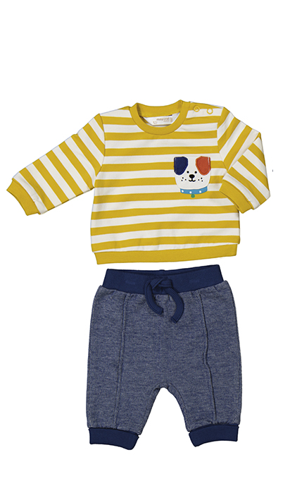 Yellow Stripe Pup 2 Piece Set