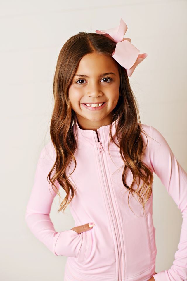 Pink Activewear Zipper Jacket