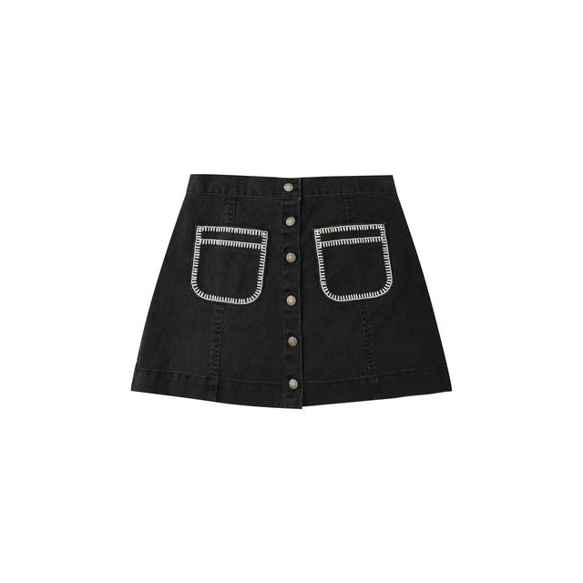 Denver Mini Skirt - Washed Black