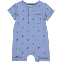 Martingale Romper - Blue Henry Print