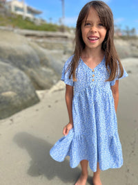 Wanda Dress | Blue Ditsy Floral