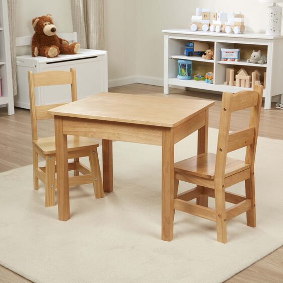 LOCAL PICK-UP ONLY - Natural Wooden Child Table & Chairs