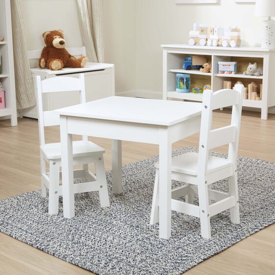 LOCAL PICK-UP ONLY - White Wooden Child Table & Chairs
