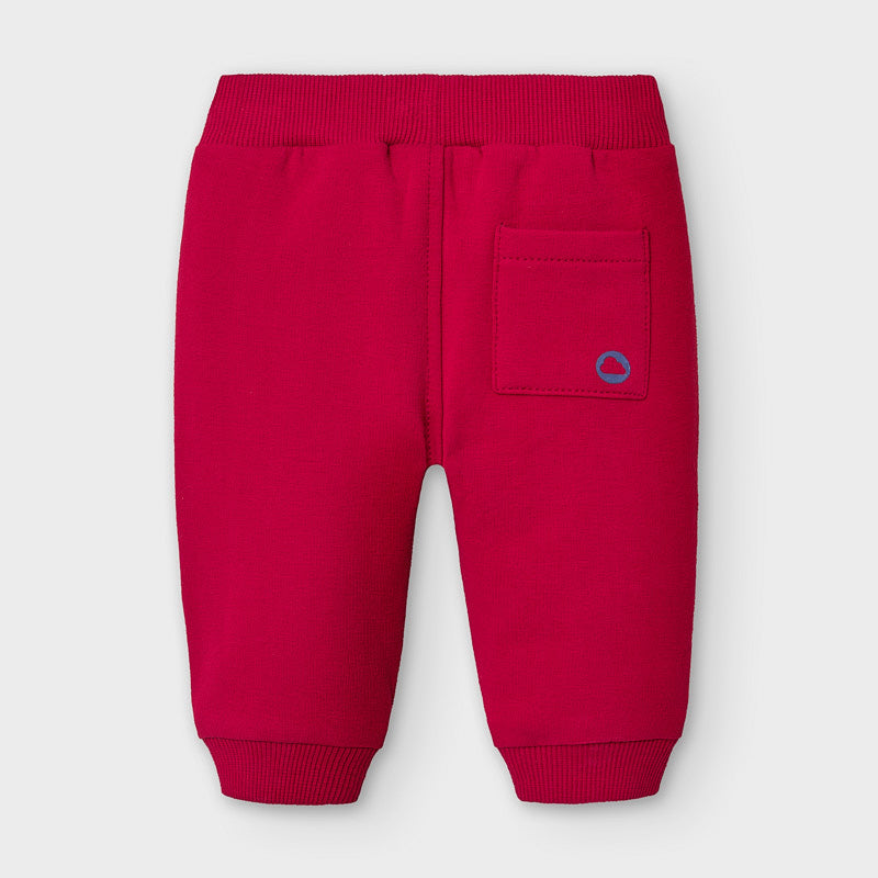 Red Fleece Cuffed Trousers