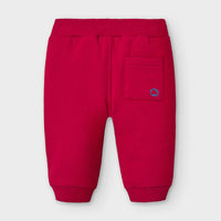 Red Fleece Cuffed Trousers